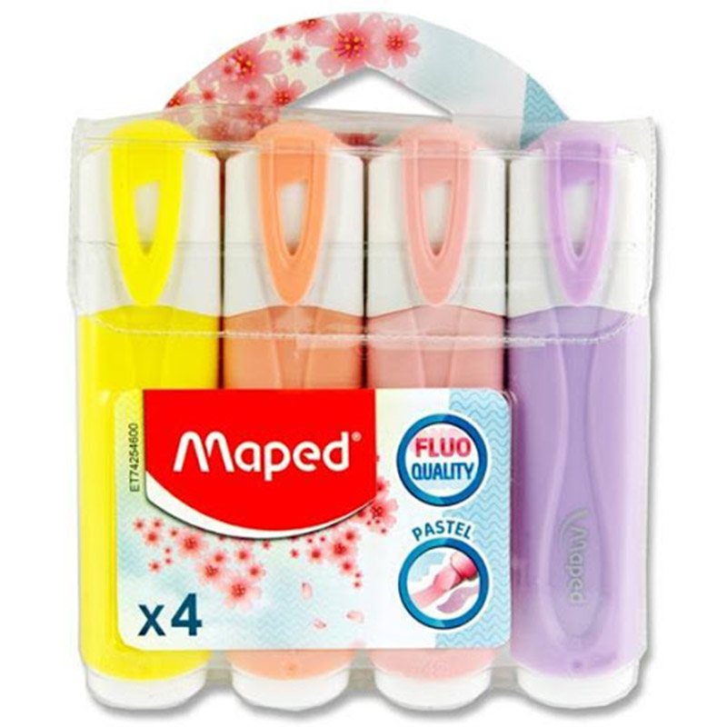 ماژیک هایلایتر پاستلی مپد Maped بسته 4 رنگ