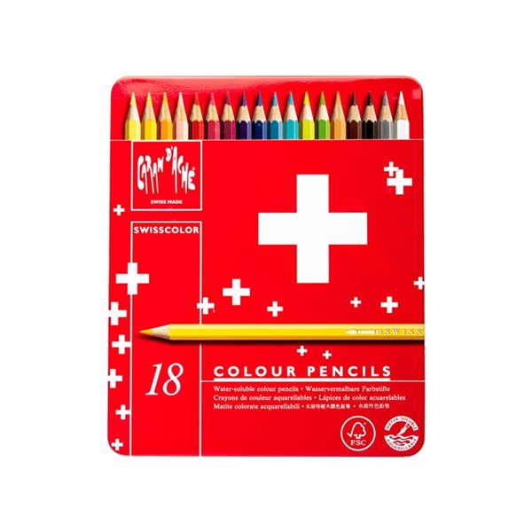 مداد آبرنگی 18 رنگ کارن داش مدل Swiss Color